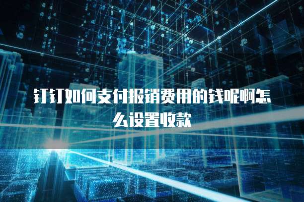 钉钉如何支付报销费用的钱呢啊怎么设置收款