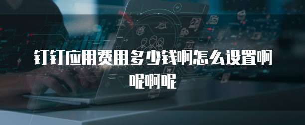 钉钉应用费用多少钱啊怎么设置啊呢啊呢