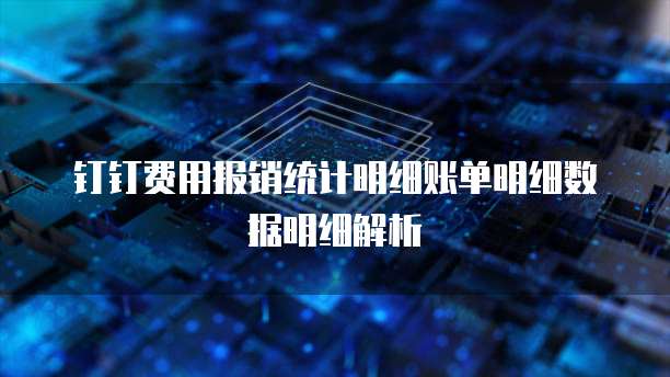 钉钉费用报销统计明细账单明细数据明细解析