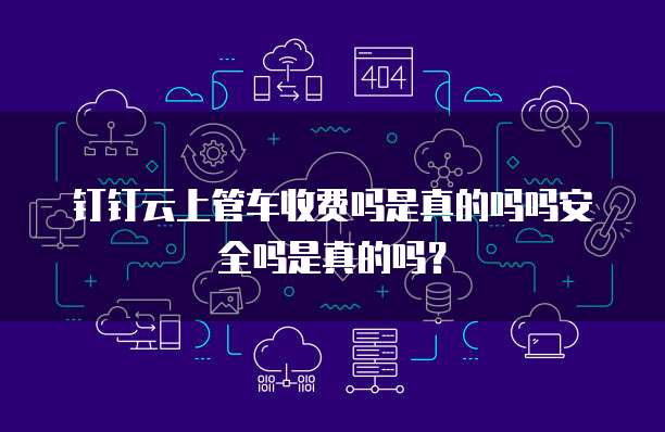 钉钉云上管车收费吗是真的吗吗安全吗是真的吗?