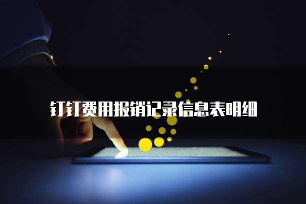 钉钉费用报销记录信息表明细