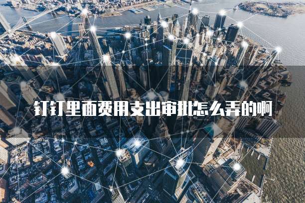 钉钉里面费用支出审批怎么弄的啊