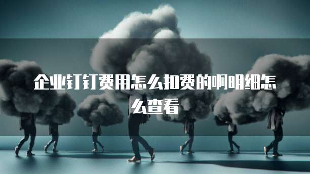 企业钉钉费用怎么扣费的啊明细怎么查看