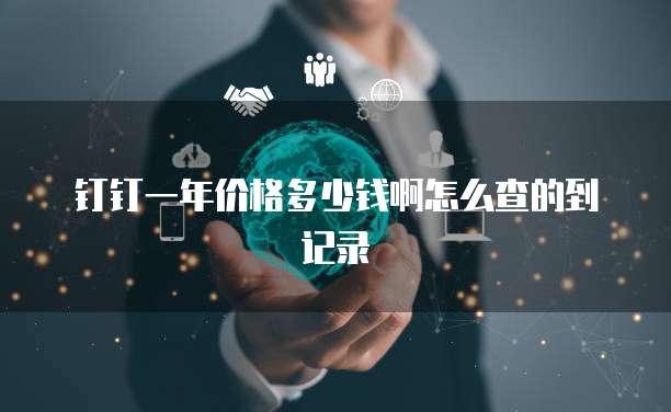 钉钉一年价格多少钱啊怎么查的到记录
