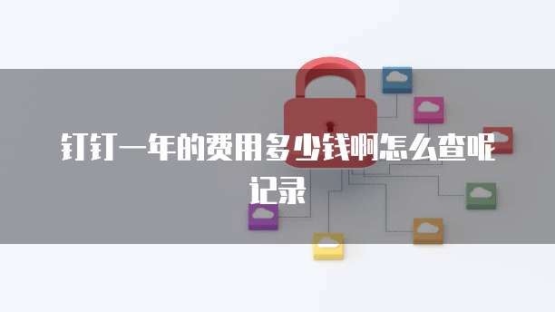 钉钉一年的费用多少钱啊怎么查呢记录