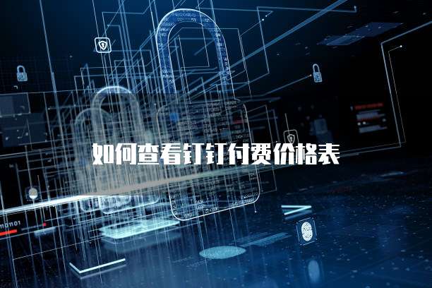 如何查看钉钉付费价格表