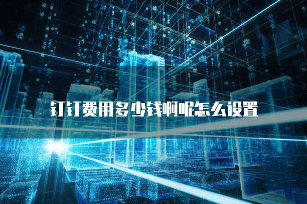 钉钉费用多少钱啊呢怎么设置