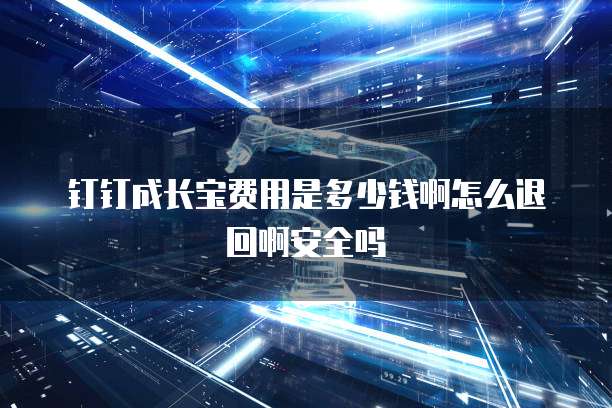 钉钉成长宝费用是多少钱啊怎么退回啊安全吗