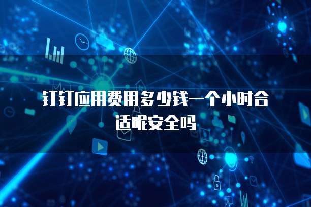 钉钉应用费用多少钱一个小时合适呢安全吗