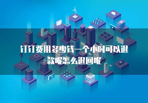钉钉费用多少钱一个小时可以退款呢怎么退回呢