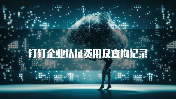 钉钉企业认证费用及查询记录