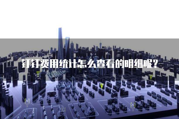 钉钉费用统计怎么查看的明细呢?