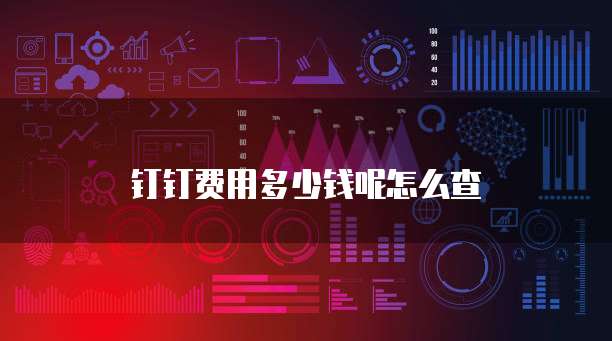 钉钉费用多少钱呢怎么查