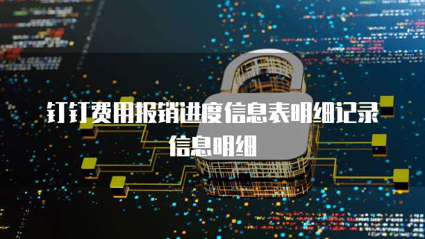 钉钉费用报销进度信息表明细记录信息明细