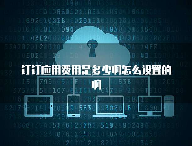 钉钉应用费用是多少啊怎么设置的啊