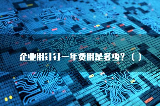 企业用钉钉一年费用是多少?()