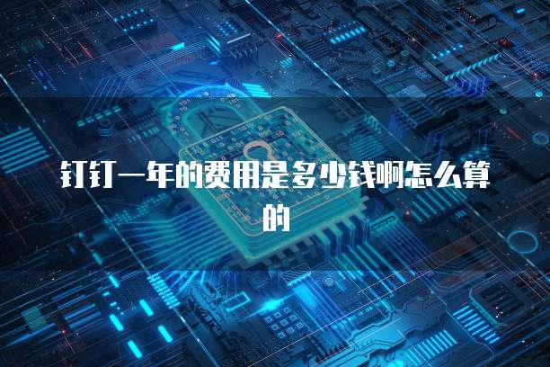 钉钉一年的费用是多少钱啊怎么算的