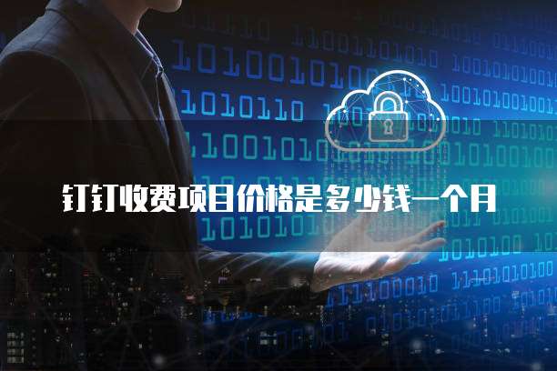 钉钉收费项目价格是多少钱一个月