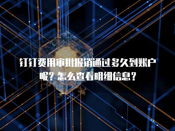 钉钉费用审批报销通过多久到账户呢?怎么查看明细信息?