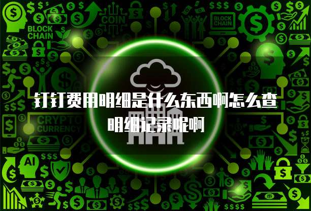 钉钉费用明细是什么东西啊怎么查明细记录呢啊