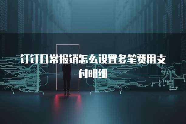 钉钉日常报销怎么设置多笔费用支付明细