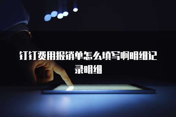 钉钉费用报销单怎么填写啊明细记录明细