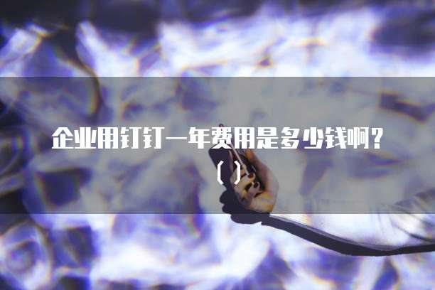 企业用钉钉一年费用是多少钱啊?()