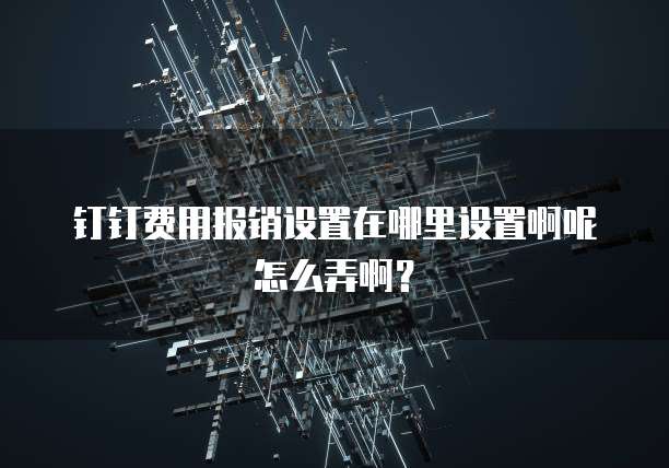 钉钉费用报销设置在哪里设置啊呢怎么弄啊?