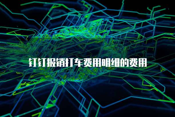 钉钉报销打车费用明细的费用