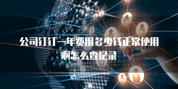 公司钉钉一年费用多少钱正常使用啊怎么查记录