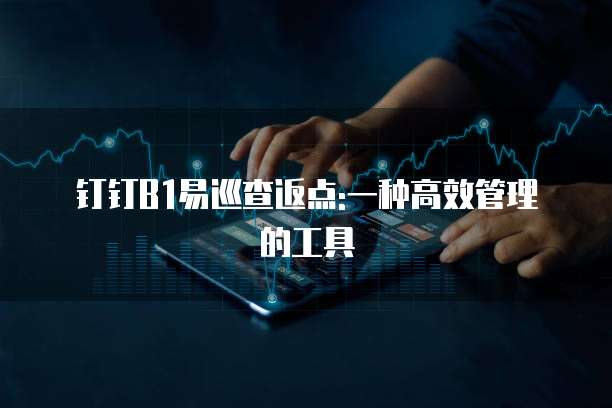 钉钉B1易巡查返点:一种高效管理的工具