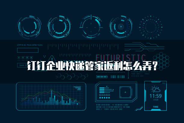 钉钉企业快递管家返利怎么弄?