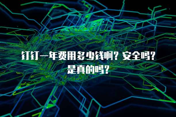 钉钉一年费用多少钱啊?安全吗?是真的吗?