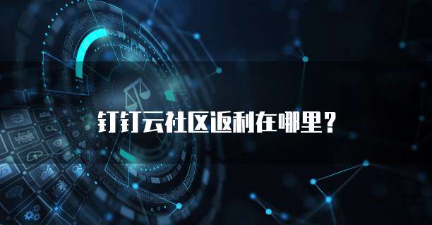 钉钉云社区返利在哪里?