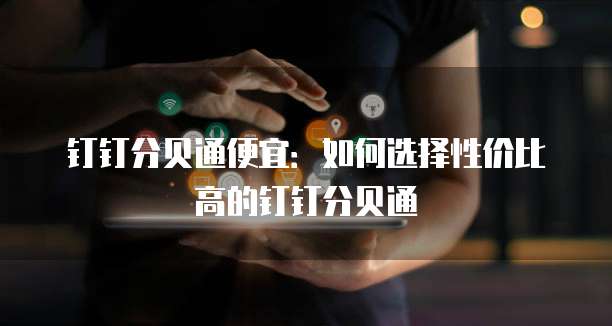 钉钉分贝通便宜:如何选择性价比高的钉钉分贝通