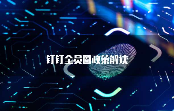 钉钉全员圈政策解读