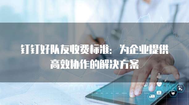 钉钉好队友收费标准:为企业提供高效协作的解决方案