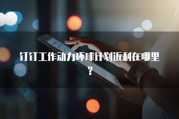 钉钉工作动力环球计划返利在哪里？