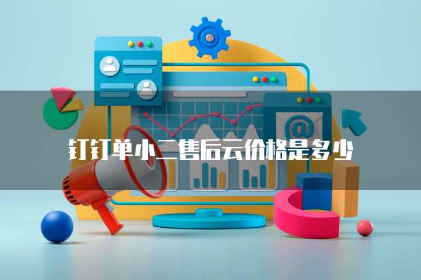 钉钉单小二售后云价格是多少