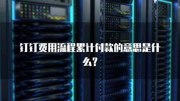 钉钉费用流程累计付款的意思是什么?