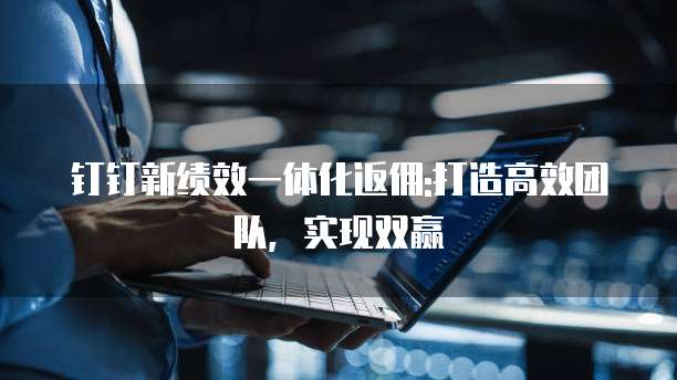 钉钉新绩效一体化返佣:打造高效团队,实现双赢