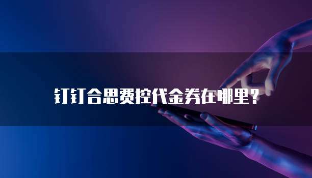 钉钉合思费控代金券在哪里?