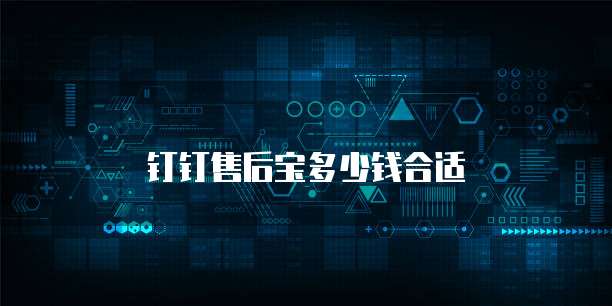 钉钉售后宝多少钱合适