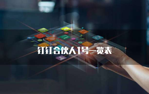 钉钉合伙人1号一览表