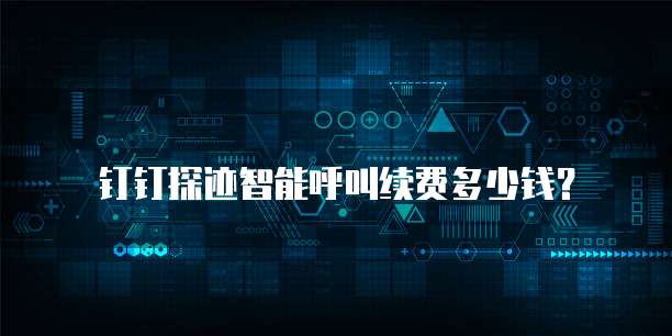 钉钉探迹智能呼叫续费多少钱?