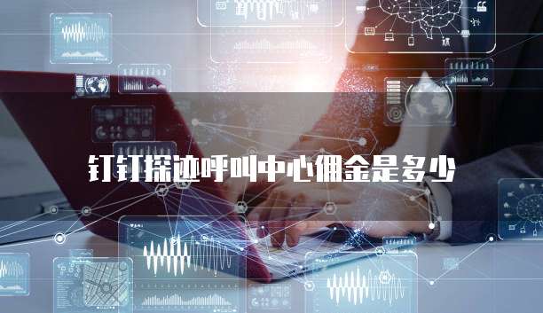 钉钉探迹呼叫中心佣金是多少