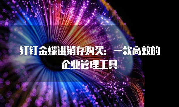 钉钉金蝶进销存购买:一款高效的企业管理工具