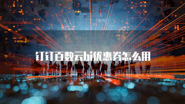 钉钉百数云bi优惠券怎么用