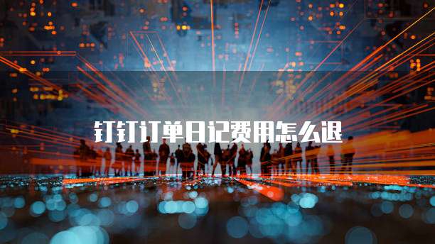钉钉订单日记费用怎么退