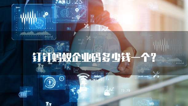 钉钉蚂蚁企业码多少钱一个?
